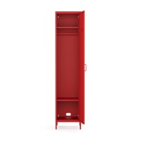 Metall Möbel Pera11, Kleiderschrank 1 Tür -  41,5 x 40 x 189,5 cm Rot