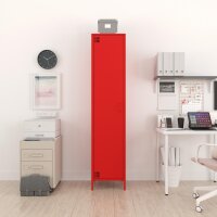 Metall Möbel Pera11, Kleiderschrank 1 Tür -  41,5 x 40 x 189,5 cm Rot