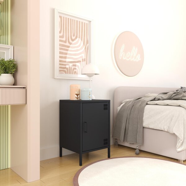 Metall Möbel Pera2, Kommode / Nachtschrank - 41,5 x 40 x 64,5 cm Anthrazit
