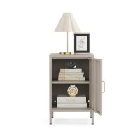 Metall Möbel Pera2, Kommode / Nachtschrank - 41,5 x 40 x 64,5 cm Beige