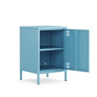 Metall Möbel Pera2, Kommode / Nachtschrank - 41,5 x 40 x 64,5 cm Blau