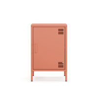 Metall Möbel Pera2, Kommode / Nachtschrank - 41,5 x 40 x 64,5 cm Lachsfarben