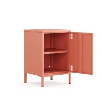 Metall Möbel Pera2, Kommode / Nachtschrank - 41,5 x 40 x 64,5 cm Lachsfarben