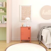Metall Möbel Pera2, Kommode / Nachtschrank - 41,5 x 40 x 64,5 cm Lachsfarben