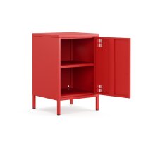 Metall Möbel Pera2, Kommode / Nachtschrank - 41,5 x 40 x 64,5 cm Rot
