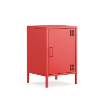 Metall Möbel Pera2, Kommode / Nachtschrank - 41,5 x 40 x 64,5 cm Rot