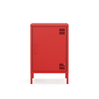 Metall Möbel Pera2, Kommode / Nachtschrank - 41,5 x 40 x 64,5 cm Rot