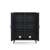 Metall Möbel Pera7, Sideboard 2 Türen - 80,5 x 40 x 109,5 cm Anthrazit