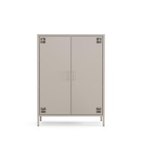 Metall Möbel Pera7, Sideboard 2 Türen -  80,5 x 40 x 109,5 cm Beige