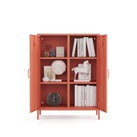 Metall Möbel Pera7, Sideboard 2 Türen -  80,5 x 40 x 109,5 cm Lachsfarben