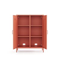 Metall Möbel Pera7, Sideboard 2 Türen -  80,5 x 40 x 109,5 cm Lachsfarben