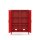 Metall Möbel Pera7, Sideboard 2 Türen -  80,5 x 40 x 109,5 cm Rot