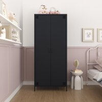 Metall Möbel Pera12, Kleiderschrank 2 Türen - 80,5 x 50 x 189,5 cm Anthrazit