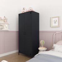 Metall Möbel Pera12, Kleiderschrank 2 Türen - 80,5 x 50 x 189,5 cm Anthrazit