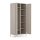 Metall Möbel Pera12, Kleiderschrank 2 Türen - 80,5 x 50 x 189,5 cm Beige
