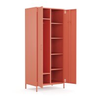 Metall Möbel Pera12, Kleiderschrank 2 Türen - 80,5 x 50 x 189,5 cm Lachsfarben