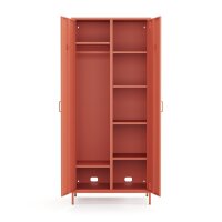 Metall Möbel Pera12, Kleiderschrank 2 Türen - 80,5 x 50 x 189,5 cm Lachsfarben