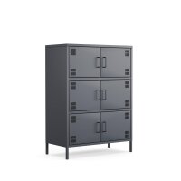 Metall Möbel Pera9, Sideboard 6 Türen - 80,5 x...