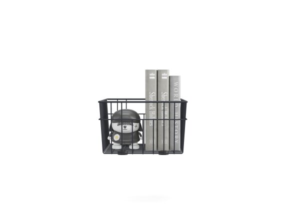 Metall Aufbewahrungskorb 33 x 25 x 15 cm Anthrazit