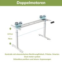 Tischgestell höhenverstellbar Weiß