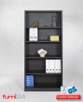 Furni24 Stahl Aktenregal, Aktenschrank mit Fächern,...