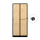 2-türiger, unterteilter spezieller Umkleideschrank, Saphir-Eiche Dekor, Kombinationsschloss, RAL 9005 Schwarz, 80×50×180