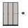 3-türiger, unterteilter spezieller Umkleideschrank, graues Dekor, Kombinationsschloss, RAL 9005 Schwarz, 118,5×50×180