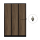 3-türiger, unterteilter spezieller Umkleideschrank, Heybe Dekor, Vorhängeschloss, RAL 9005 Schwarz, 118,5×50×180