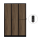 3-türiger, unterteilter spezieller Umkleideschrank, Heybe Dekor, elektronisches Schloss, RAL 9005 Schwarz, 118,5×50×180
