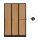 3-türiger, unterteilter spezieller Umkleideschrank, Buchenholz Dekor, Kombinationsschloss, RAL 9005 Schwarz, 118,5×50×180