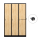 3-türiger, unterteilter spezieller Umkleideschrank, Saphir-Eiche Dekor, Kombinationsschloss, RAL 9005 Schwarz, 118,5×50×180