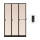 3-türiger, unterteilter spezieller Umkleideschrank, Sandstein Dekor, elektronisches Schloss, RAL 9005 Schwarz, 118,5×50×180