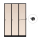3-türiger, unterteilter spezieller Umkleideschrank, Sandstein Dekor, Kombinationsschloss, RAL 9005 Schwarz, 118,5×50×180