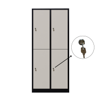 Halb 4-türiger spezieller Umkleideschrank, graues...