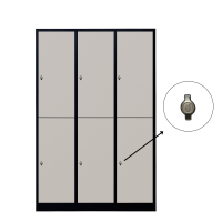Halb 6-türiger spezieller Umkleideschrank, graues...