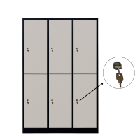 Halb 6-türiger spezieller Umkleideschrank, graues...