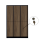 Halb 6-türiger spezieller Umkleideschrank, Heybe Dekor, Zylinderschloss, RAL 9005 Schwarz, 118,5×50×180