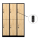 Halber 6-türiger spezieller Umkleideschrank, Saphir-Eiche Dekor, elektronisches Schloss, RAL 9005 Schwarz, 118,5×50×180