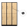 Halber 6-türiger spezieller Umkleideschrank, Saphir-Eiche Dekor, Kombinationsschloss, RAL 9005 Schwarz, 118,5×50×180