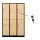 Halber 6-türiger spezieller Umkleideschrank, Saphir-Eiche Dekor, Zylinderschloss, RAL 9005 Schwarz, 118,5×50×180