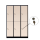 Halber 6-türiger spezieller Umkleideschrank, Sandstein Dekor, Zylinderschloss, RAL 9005 Schwarz, 118,5×50×180