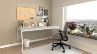 Furni24 Schreibtisch-Stahlgestell 140x70x75cm, Grau, TÜV/GS-Einfache Montage, Arbeitstisch, Bürotisch, Küchentisch, Esstisch, Druckertisch Büro-Möbel Arbeitszimmer Computertisch Gaming-Tisch Mehrzwecktisch