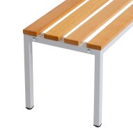 Garderobenbank 100 cm grau