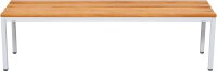 Garderobenbank 150 cm grau