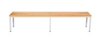 Garderobenbank 200 cm grau