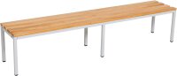 Garderobenbank 200 cm grau