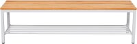 Garderobenbank mit Schuhrost 150 cm grau