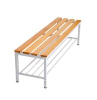 Garderobenbank mit Schuhrost 150 cm grau