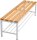 Garderobenbank mit Schuhrost 150 cm grau