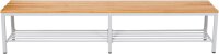 Garderobenbank mit Schuhrost 200 cm grau